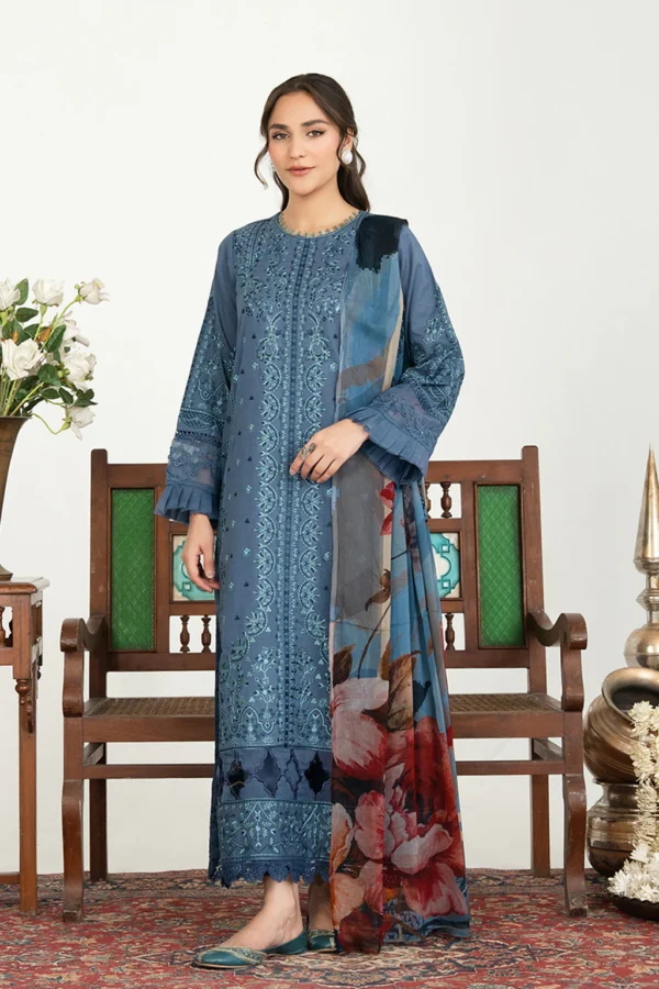Embroidered Bana Dora Lawn with Printed Bamber Chiffon Dupatta